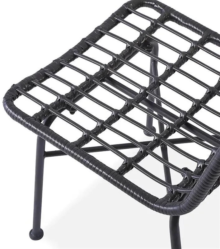 Popielate rattanowe krzesło tarasowe Z3-F23