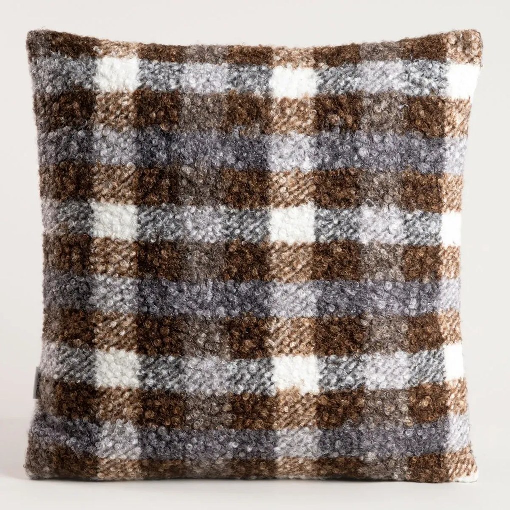 Poszewka dekoracyjna BARNA w kratę 45x45cm HOMLA