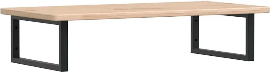 Naturalne półka drewno 100x50 uchwyty czarne R2-B58