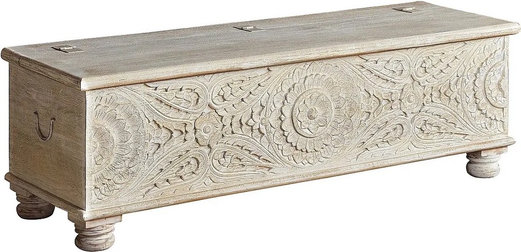 Drewniana skrzynia Manguier blanc vieilli