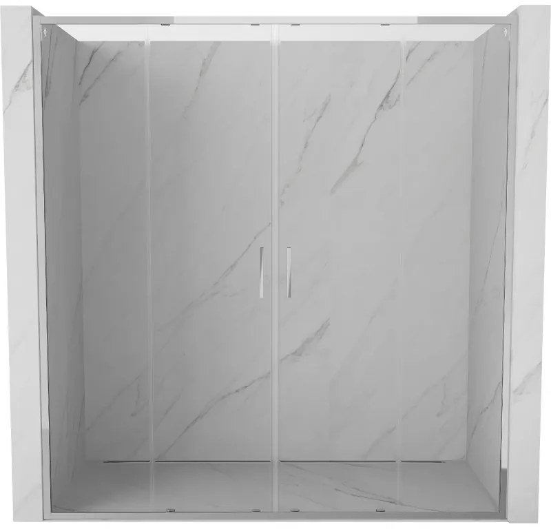 Mexen Exo drzwi prysznicowe podwójne rozsuwane 170 cm, transparent, chrom - 8152-170-000-01-00