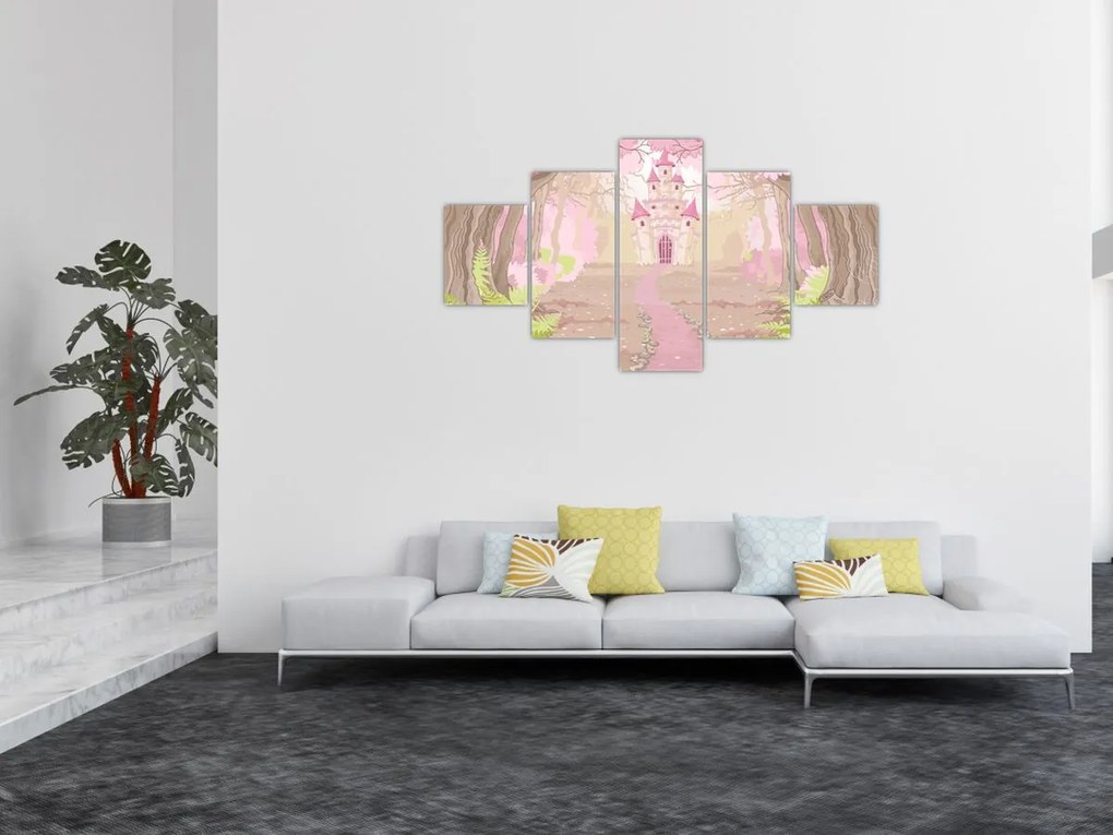 Obraz - Podróż do różowego królestwa (125x70 cm)