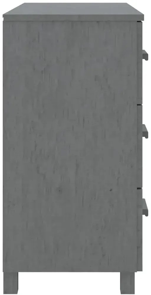 Ciemnoszara sosnowa rustykalna komoda F9-D32