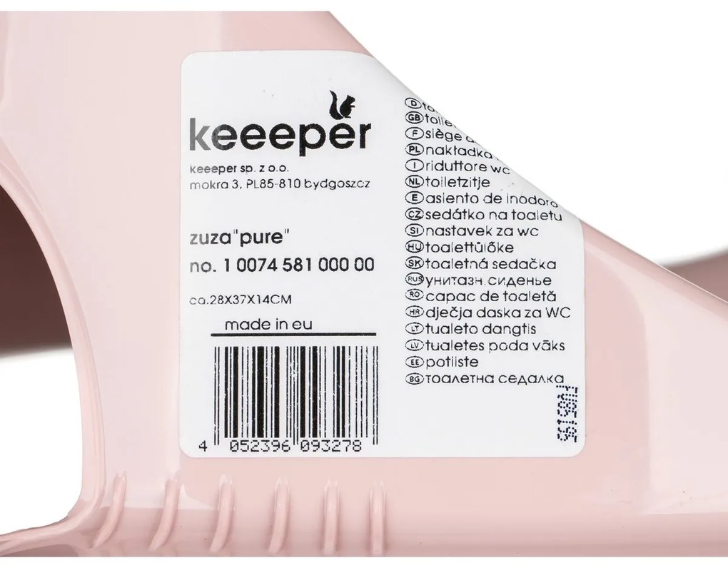 Deska sedesowa dla dzieci Keeper Duck, różowa