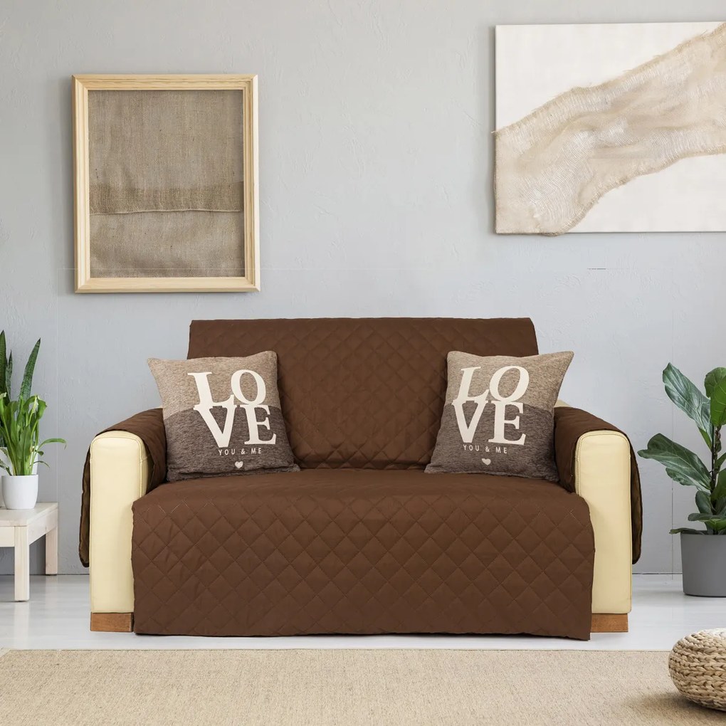 4Home Narzuta na fotel Doubleface czekoladowy/brązowy, 60 x 220 cm