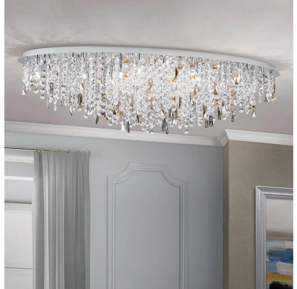 Orion - Lampa sufitowa kryształowa CRYSTALRIVER 21xG9/40W/230V chrom błyszczący