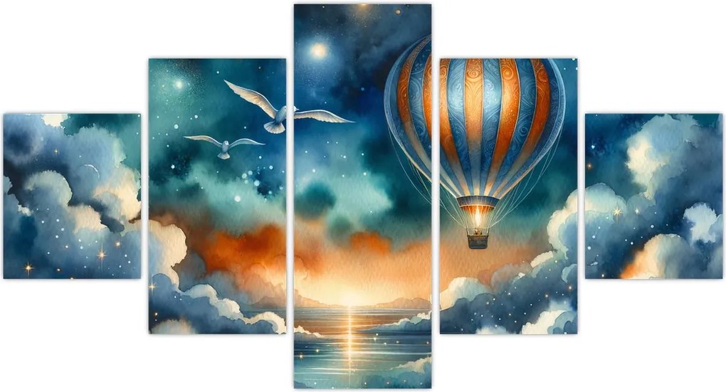 Obraz - Lot pod nocnym niebem (125x70 cm)