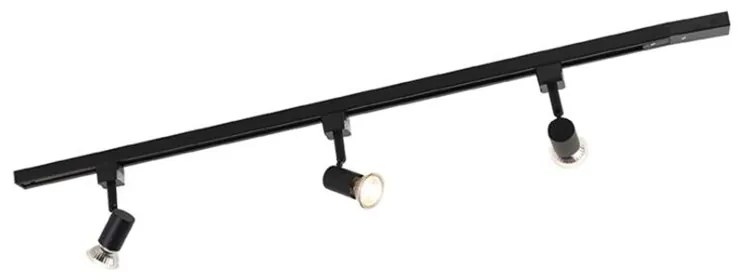 Nowoczesny system szynowy 1-fazowy 3 spoty czarny - Jeany