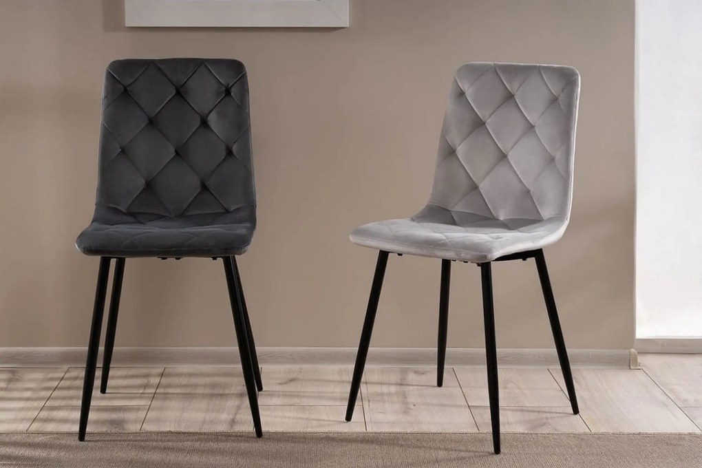 Oliwkowe welurowe krzesło do jadalni JEROME