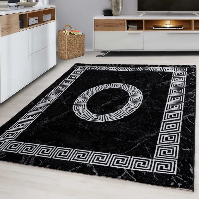 Dywan klasyczny Plus Ornament czarno-kremowy 200 cm x 290 cm