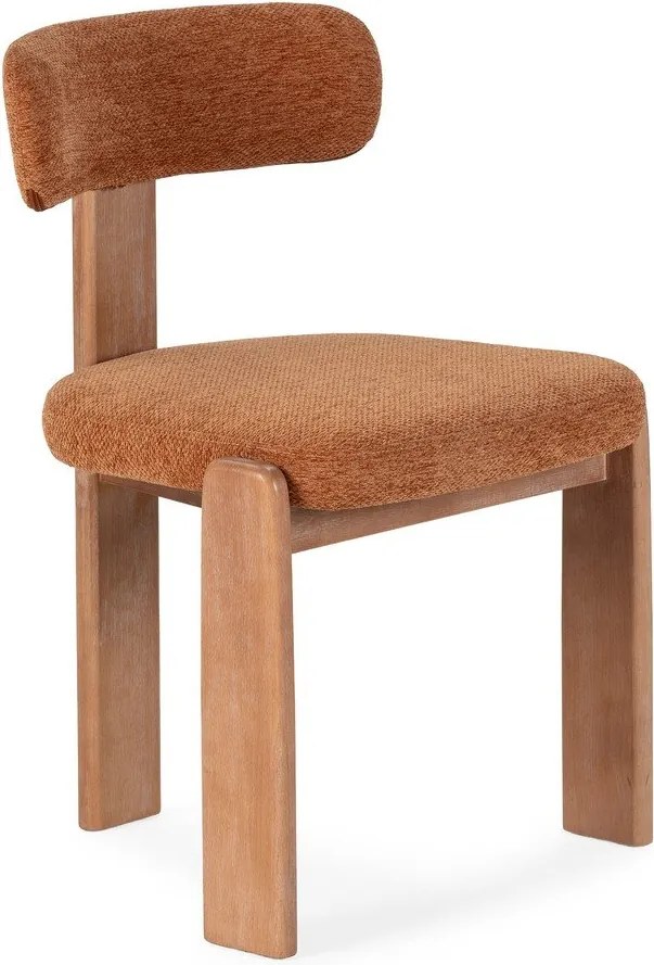 Ceglaste tapicerowane krzesła zestaw 2 szt. Nadia – MOME