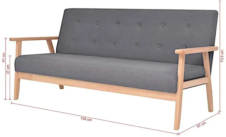 Ciemnoszara sofa do salonu - Sybis