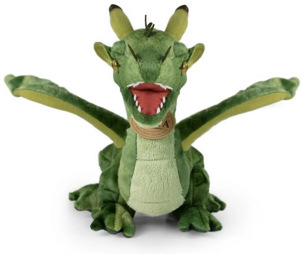 Rappa Pluszowy smok zielony, 40 cm ECO-FRIENDLY