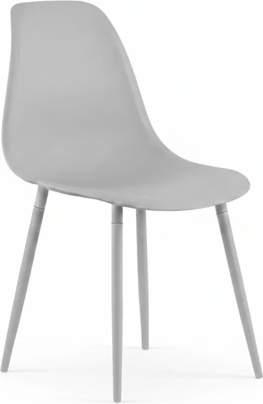 Krzesło do kuchni OSAKA plastikowe, jasnoszare