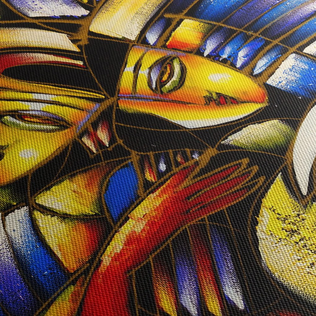 Obraz - Obraz olejny, kochankowie (170x50 cm)
