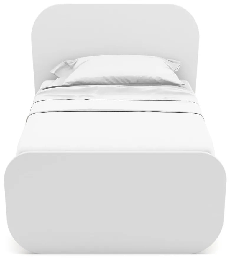 Białe łóżko dziecięce w dekorze sosny ze stelażem 90x190 cm Esteban – Marckeric