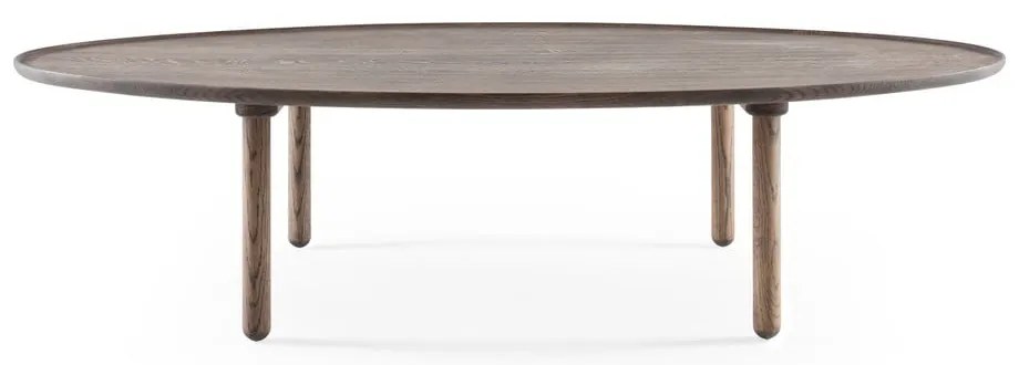 Brązowy stolik z litego drewna dębowego 80x150 cm Mu – Gazzda