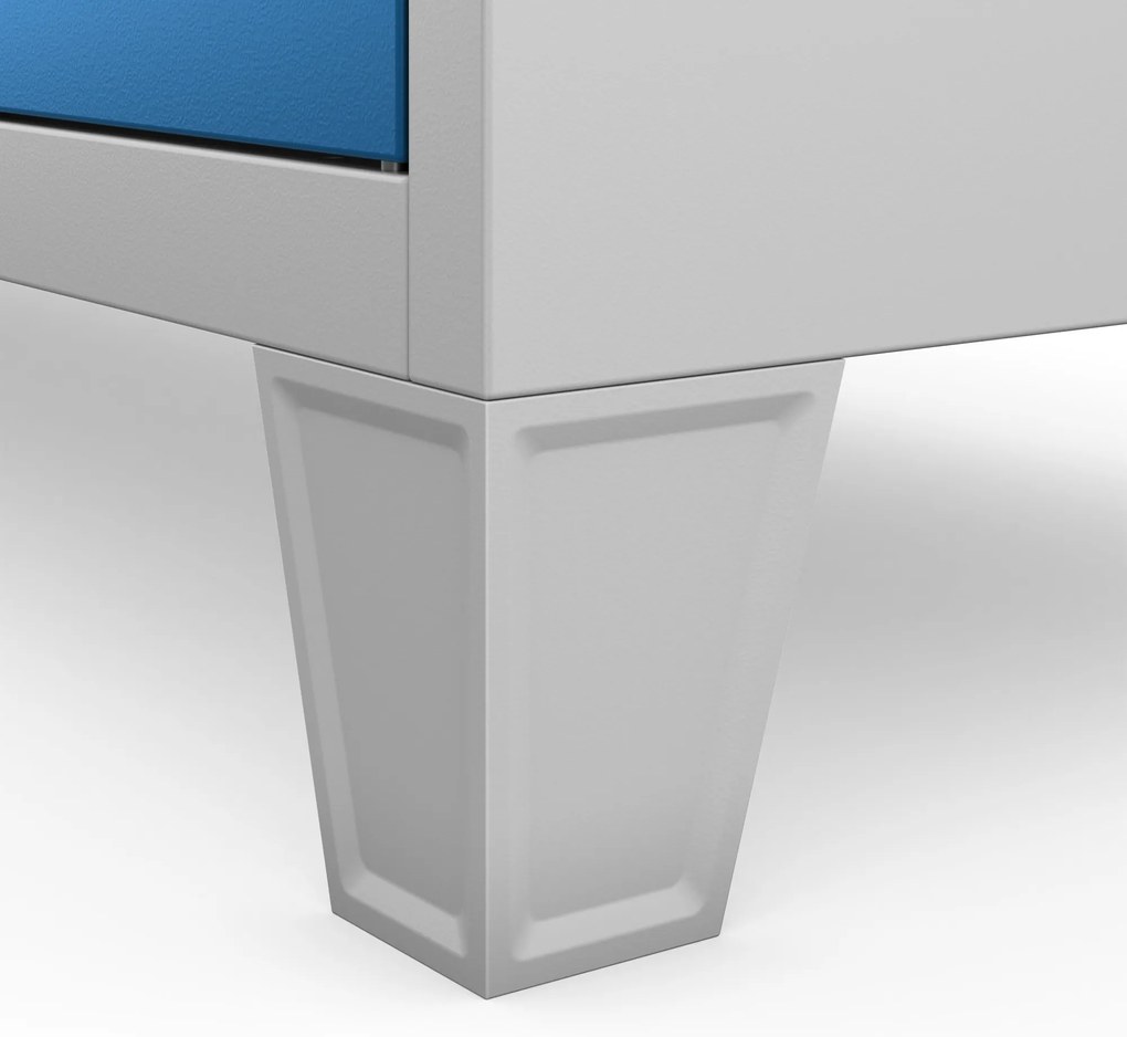 Szafa skrytkowa socjalna BHP szaro-niebieska: ROBERT 1360 x 1720 x 450 mm