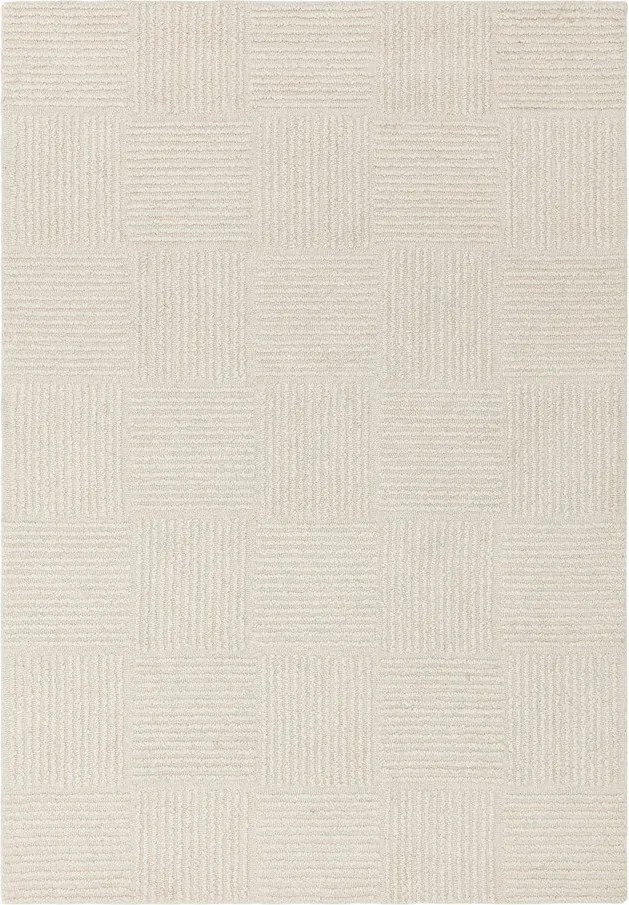 Wełniany dywan tkany ręcznie w kolorze kości słoniowej 120x170 cm Zennith Grid – Asiatic Carpets