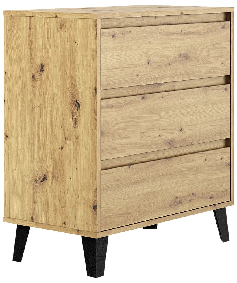 Komoda BOGAN 3S70, dąb Artisan