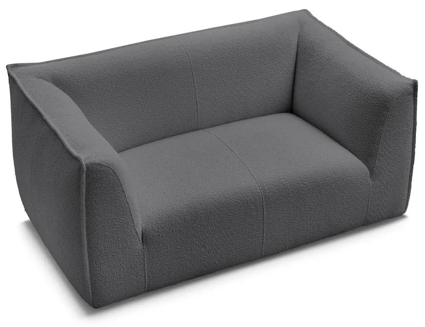 Ciemnoszara sofa z materiału bouclé 170 cm Giorgia – Bobochic Paris