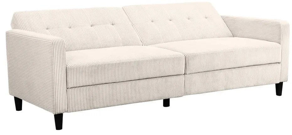 Biała sztruksowa rozkładana sofa 82 cm Hartford – Støraa