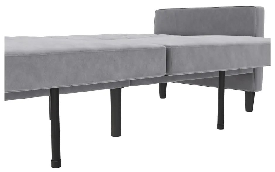 Jasnoszara aksamitna sofa 207 cm Presley – Støraa