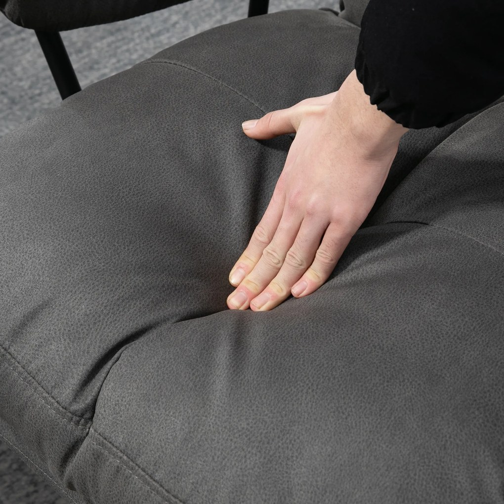 HOMCOM Fotel relaksacyjny z podnóżkiem, obrotowy fotel telewizyjny z funkcją leżenia