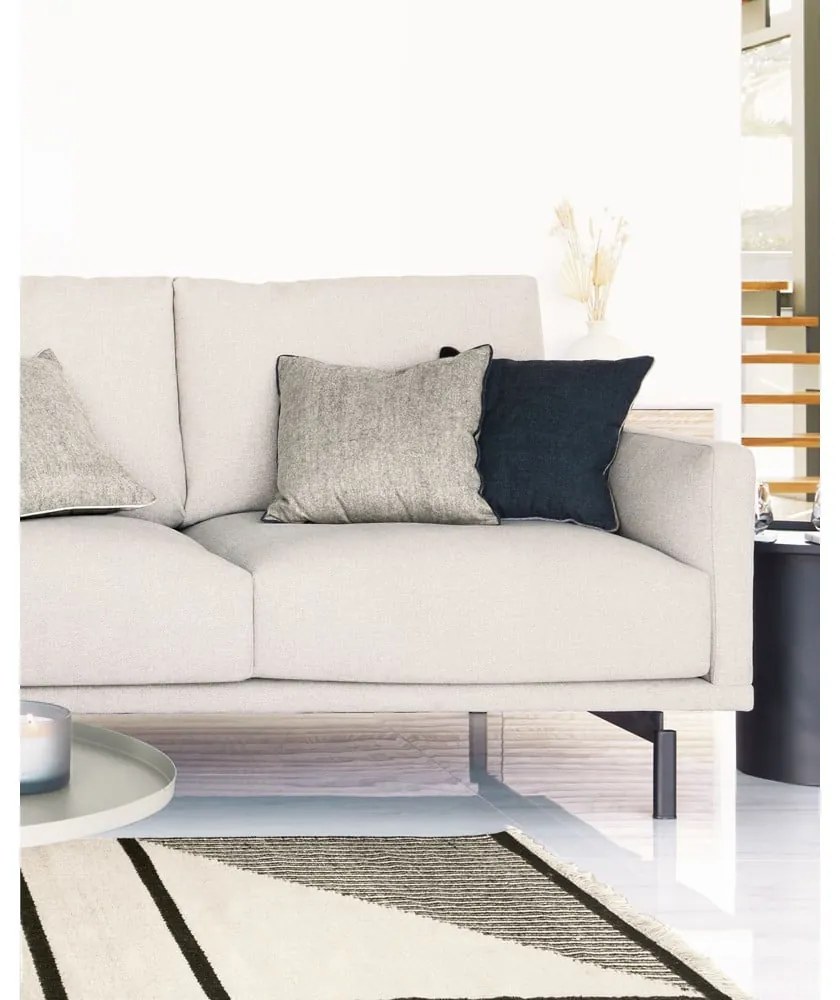 Beżowa sofa z tkaniny szenilowej 214 cm Galene – Kave Home