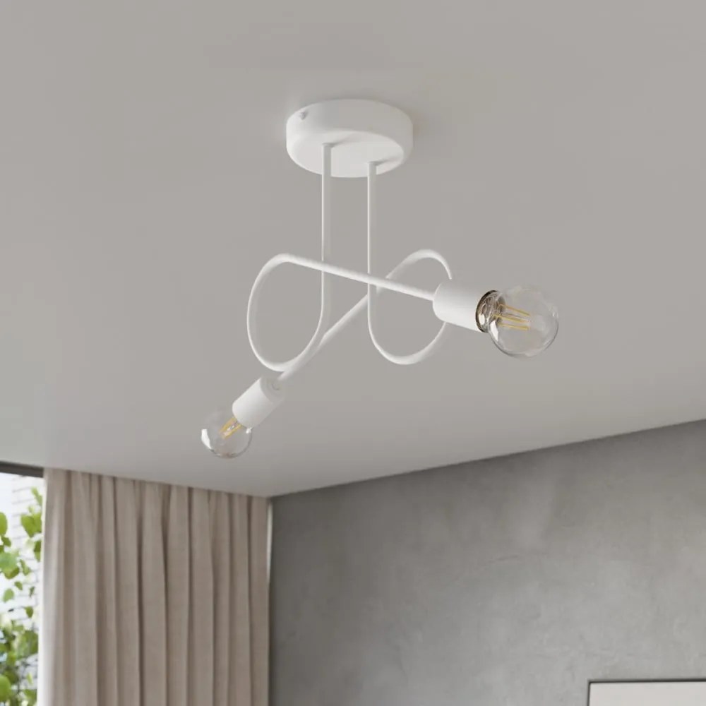 Biała lampa sufitowa 18x57 cm Opulent – Nice Lamps