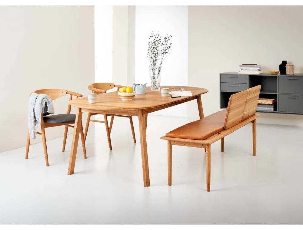 Dodatkowy blat do stołu z litego drewna dębowego 45x100 cm Amalfi – Hammel Furniture