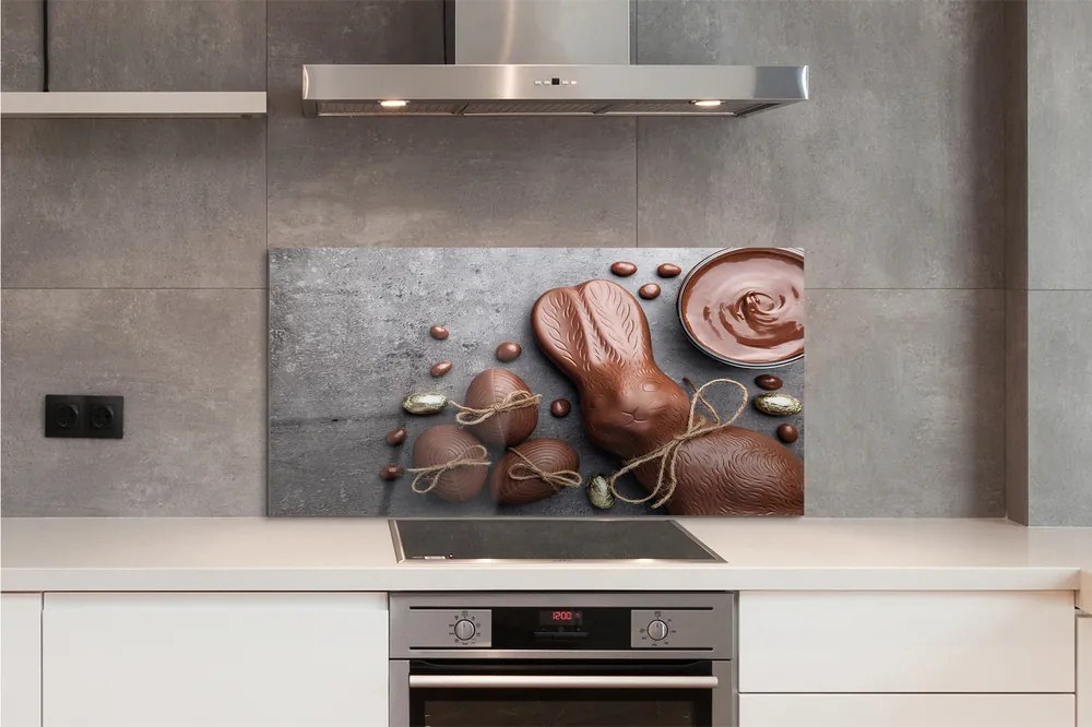 Szklany Panel Zając Wielkanocny i Słodycze