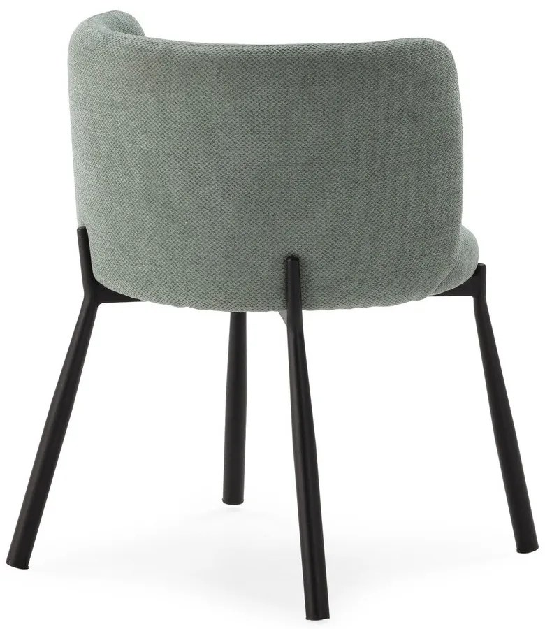 Miętowe tapicerowane fotele jadalniane zestaw 2 szt. Ginny – MOME