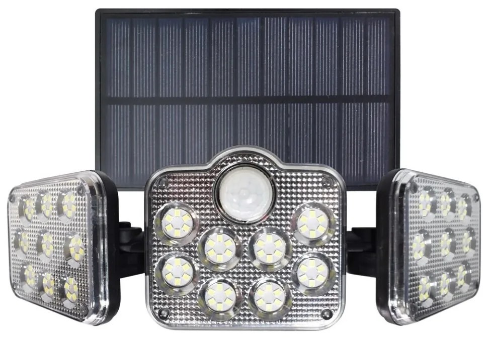 LED solarny reflektor z czujnikiem ruchu LED/20W/3,7V 1200 mAh IP44 + DO