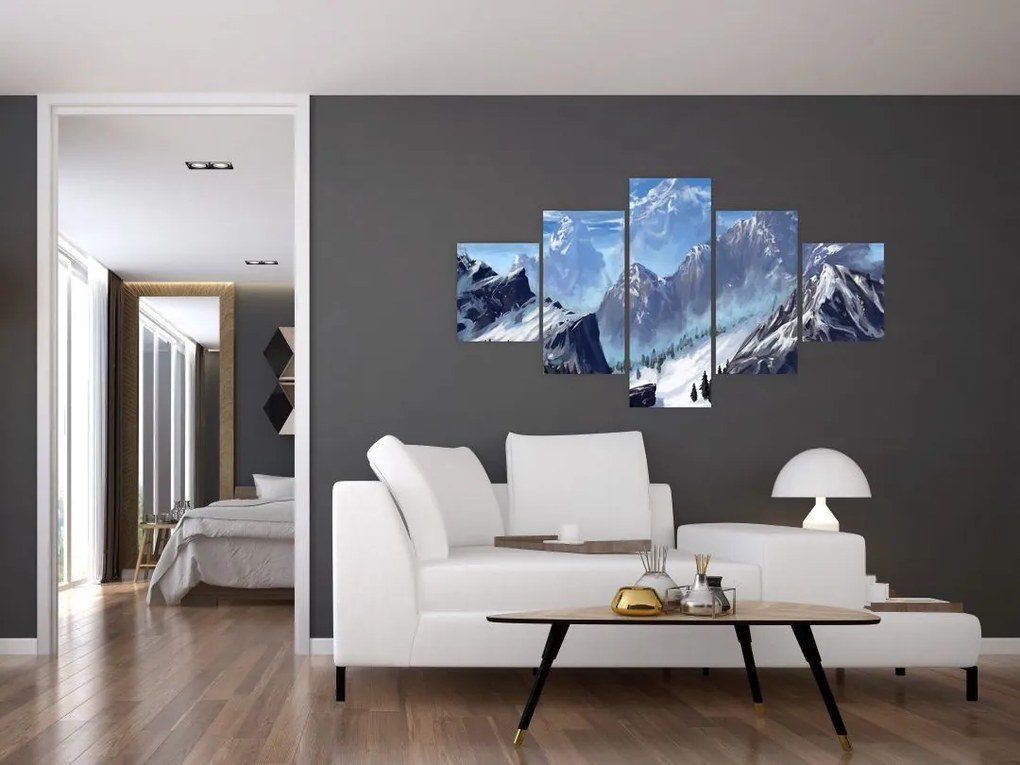 Obraz - Malowane góry (125x70 cm)