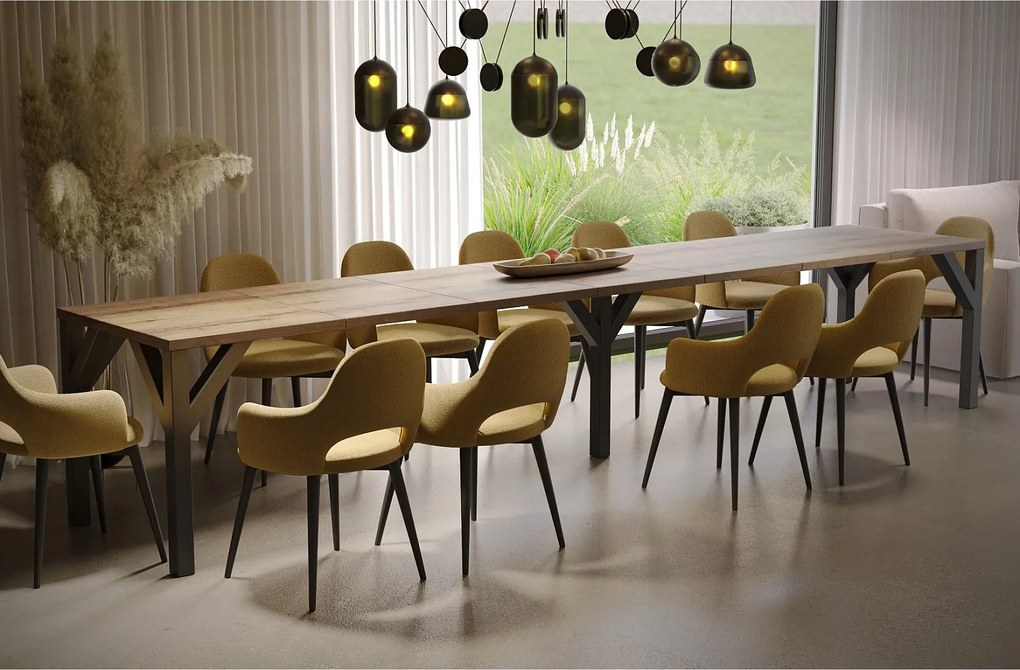 Stół rozkładany DUNAJ 130(350)x90 dąb monstery