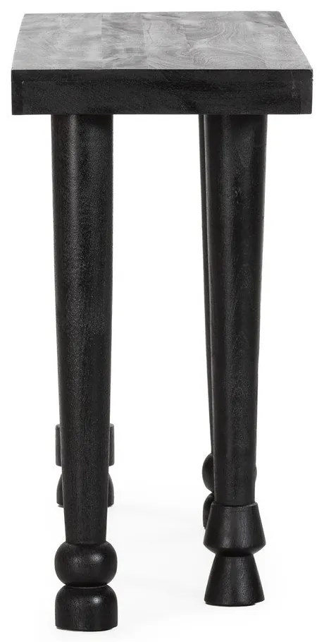 Czarna konsola z litego drewna mango 40x130 cm Inaya – MOME