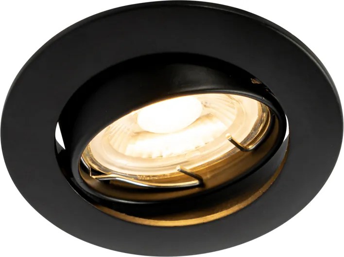 Zestaw 12 czarnych opraw LED GU10 35 mm - Edu