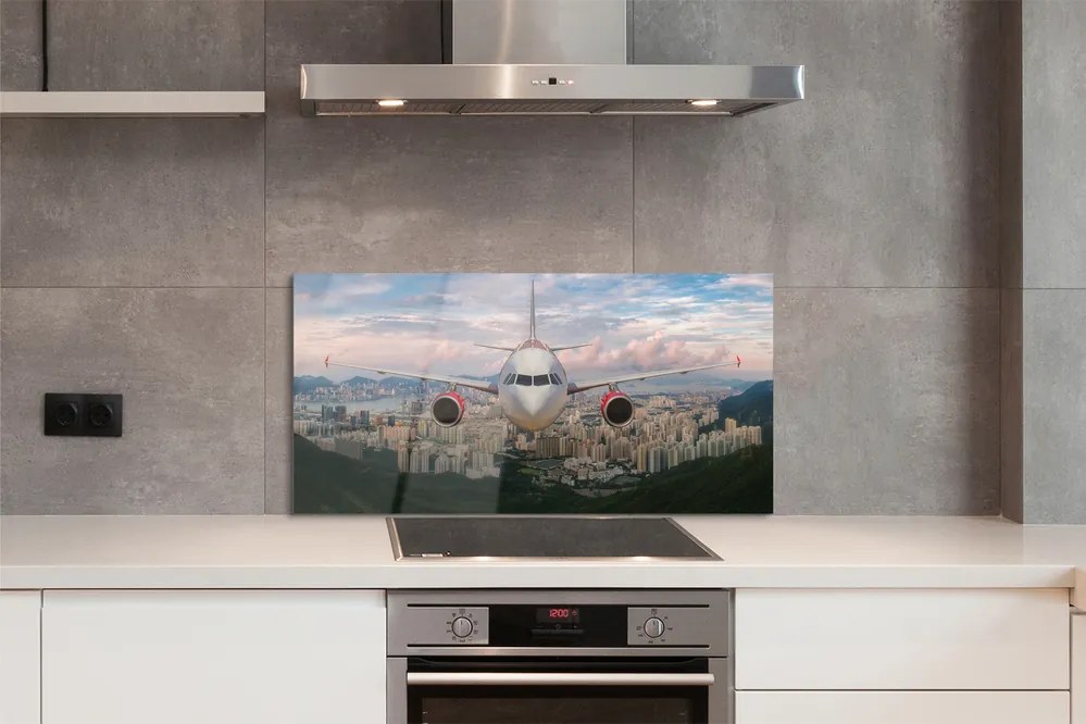 Panel nad Blat Kuchenny Samolot nad Miastem i Górami