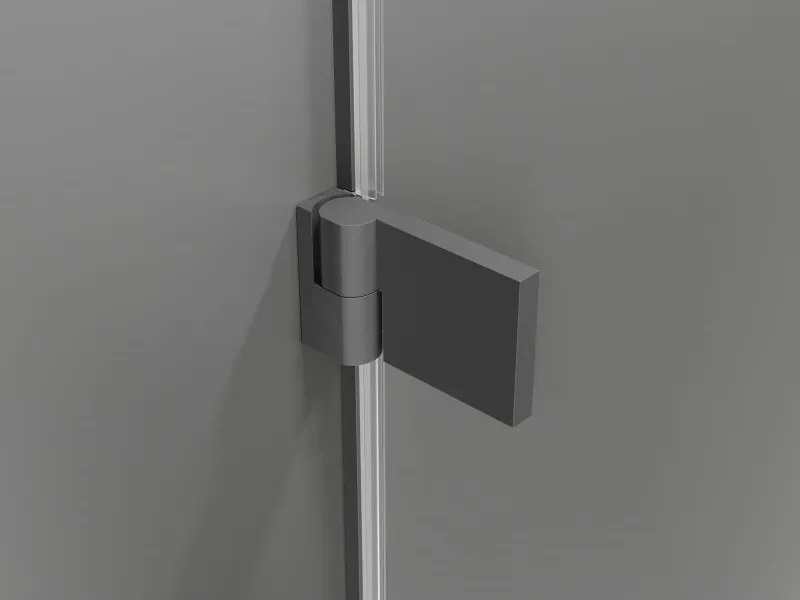 Mexen Lunar-B drzwi prysznicowe uchylne lewe 140 cm, transparent, gun metal - 832S-140-050-95-00-L