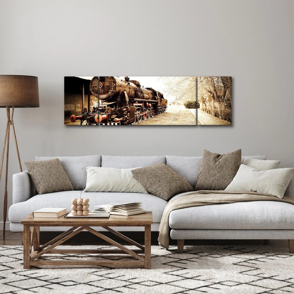 Obraz - Zabytkowa lokomotywa (170x50 cm)