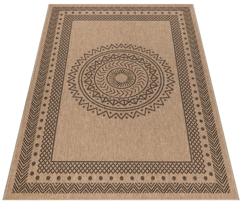 Czarno-naturalny chodnik odpowiedni na zewnątrz 80x250 cm Dhaka – Ayyildiz Carpets