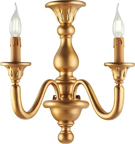 Kinkiet Lucca Antique Gold Wood 2 światła .35 P.21 BL271-AP2-OR