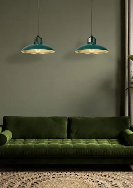 Nowoczesny żyrandol zielono-złoty - 5X K484 K3-L89