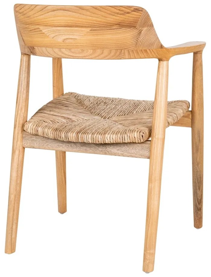 Krzesło z podłokietnikami z litego drewna w naturalnym kolorze Getafe – House Nordic