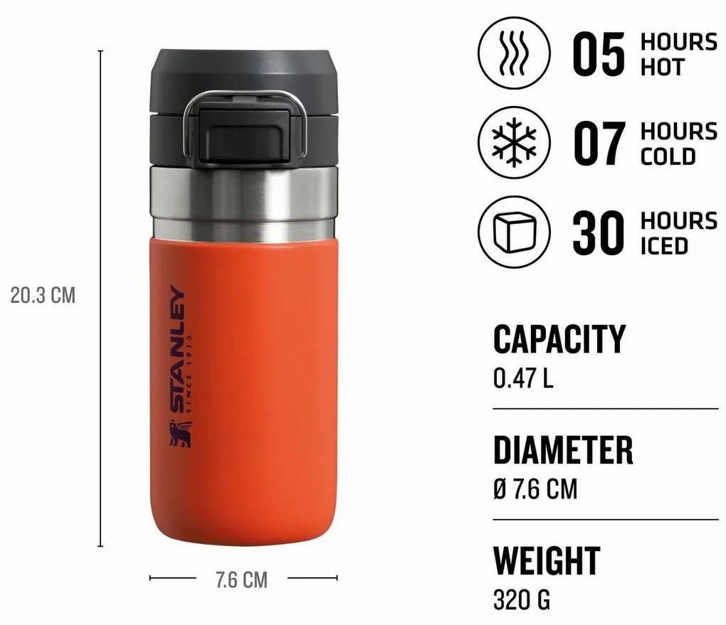 Termos Stanley Quick Flip 470 ml Tigerlily