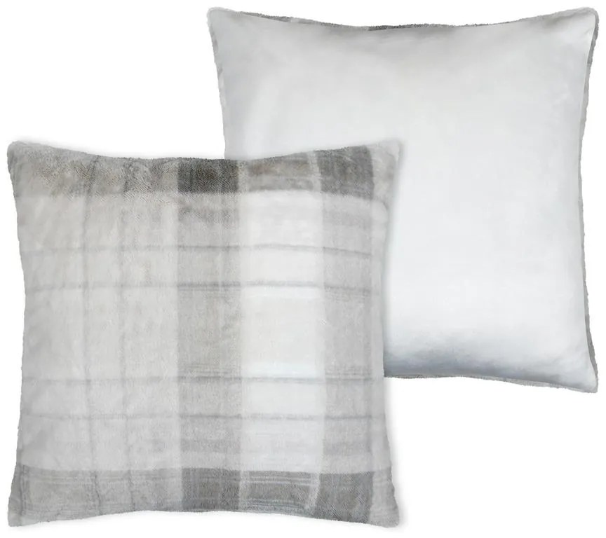 Poduszka pluszowa SCOTLAND w kratę, 60 × 60 cm