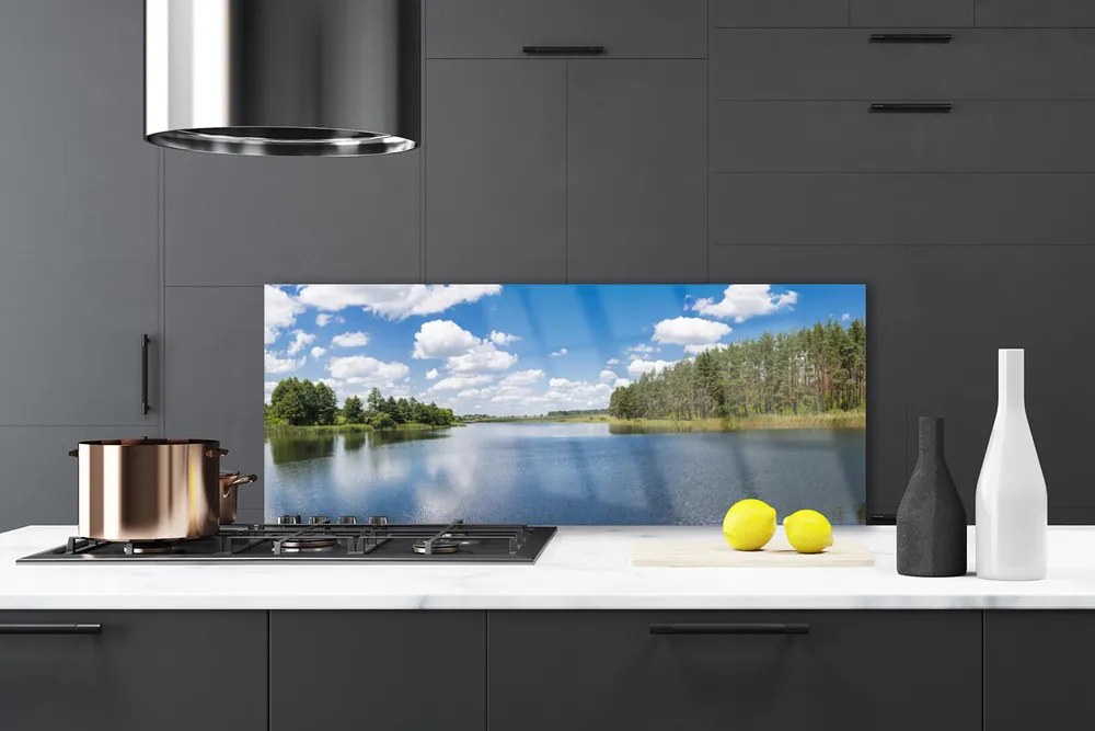 Szkło Ozdobne do Kuchni Leśna Cisza nad Jeziorem