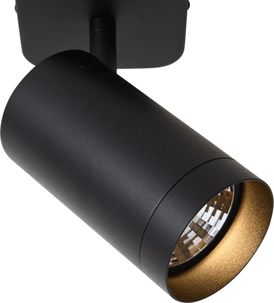 Nowoczesna lampa sufitowa czarna GU10 70mm - Jeana Luxe