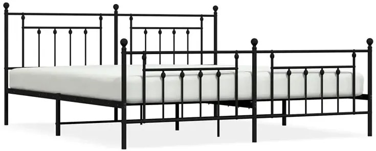 Czarne łózko małżeńskie  w stylu loft 180x200cm - Ringo